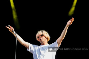 The Charlatans play at The V Festival in Shropshire, 22 August 2015.