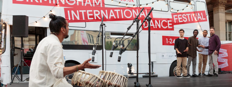 Mendi Singh perform at #BIDF2018, Victoria Square, Birmingham, UK, 7 June 2018.